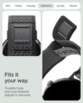 AMP11753 - Pixel Watch 5 (41mm) Athlex Air Active Black Gray hook and loop fastener allows quick, secure, and precise adjustment.