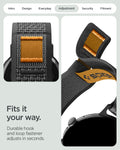 AMP11751 - Pixel Watch 5 (41mm)  Athlex Air Active Black Orange hook and loop fastener allows quick, secure, and precise adjustment.