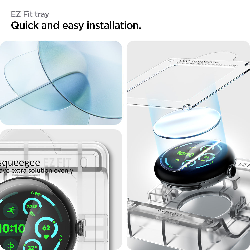 AFL08525 - Pixel Watch 3 (45mm) EliteShield EZ Fit in Clear EZ fit tray quick and easy installation. 