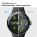 AFL08525 - Pixel Watch 3 (45mm) EliteShield EZ Fit in Clear sheer surface experience clear and transparent display without orange peel. compare spigen and others.