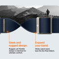 AMP07607 - Pixel Watch Lite Fit in Navy sleek and rugged design. rugged, yet flexible design is matched for ultimate comfort. Expand your band. wider watch band best fits the pixel watch.