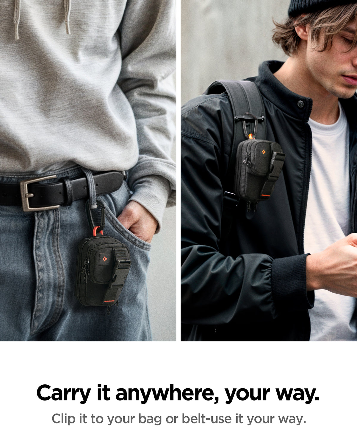 AFA09338 - MagSafe Card Holder Snap Zip (MagFit) clip it to your bag or belt-use it your way. Catty it anywhere, your way