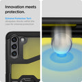 ACS02425 - Galaxy S21 Tough Armor Case in black  innovation meets protection. Extreme protection tech dissipates shocks within he case for internal protection.
