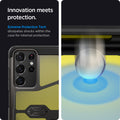 ACS02355 - Galaxy S21 Ultra Tough Armor Case in gunmetal innovation meets protection. Extreme protection tech dissipates shocks within he case for internal protection.
