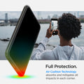 ACS03993 - Galaxy S22 5G Case Neo Hybrid in gunmetal full protection. Air cushion technology absorbs and mitigates all impacts in each corner.