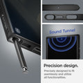 ACS03915 - Galaxy S22 Ultra 5G Case Liquid Air in black showing the precisely designed to fit seamlessly and utilize all functionalities