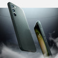 ACS05713 - Galaxy S23 Case Liquid Air in abyss green showing the back, partial side and partial front