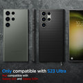 ACS05614 - Galaxy S23 Ultra Case Liquid Air in matte black showing the compatibility only with S23 Ultra. Not compatible with Galaxy S23 and Galaxy S23+