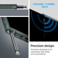 ACS05615 - Galaxy S23 Ultra Case Liquid Air in abyss green showing the precision design. Precisely designed to fit seamlessly and utilize all functionalities with sound tunnel tech