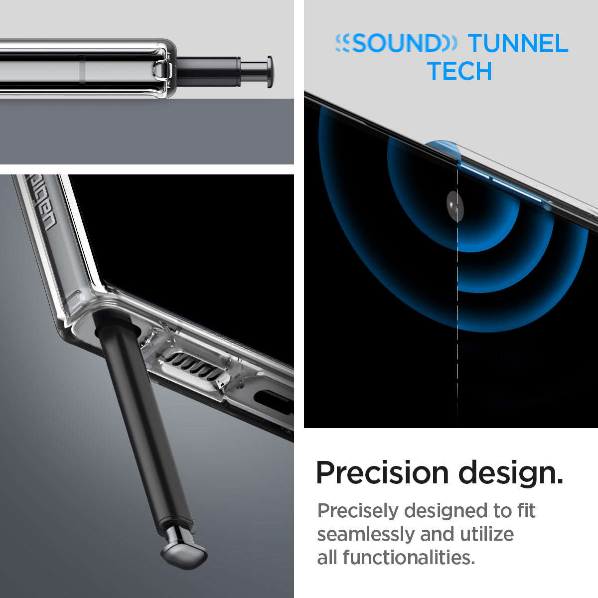 ACS05610 - Galaxy S23 Ultra Case Liquid Crystal in crystal clear  precision design. precisely designed to fit seamlessly and utilize all functionalities.