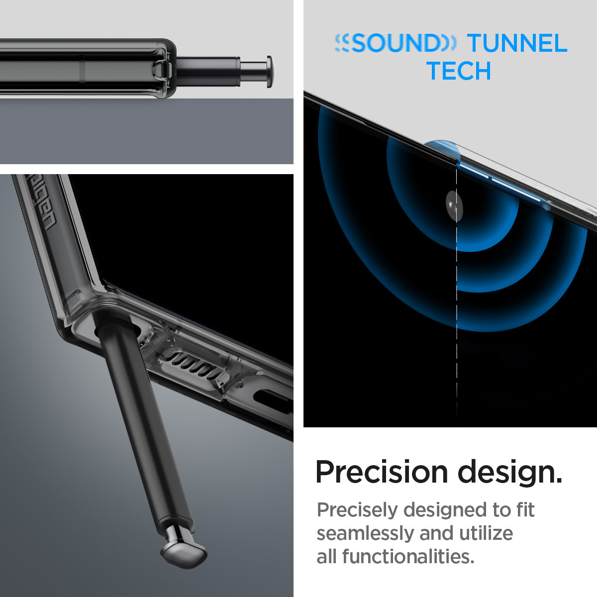 ACS05611 - Galaxy S23 Ultra Case Liquid Crystal in space crystal  precision design. precisely designed to fit seamlessly and utilize all functionalities.