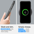 ACS07341 - Galaxy S24 Case Thin Fit in Black sleek and slim. lightweight slim profile with premium matte finish coating. Simply charge wireless check. power share check. USB-C cable.