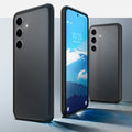 ACS07353 - Galaxy S24 Case Ultra Hybrid in Frost Black showing front and back.