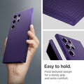 ACS07449 - Galaxy S24 Ultra Case Liquid Air in Deep Purple easy to hold. fluid textured design for a sturdy grip and extra comfort.