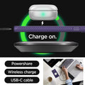 ACS07449 - Galaxy S24 Ultra Case Liquid Air in Deep Purple charge on. powershare. wireless charge. USB-C cable.