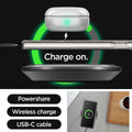 ACS07285  - Galaxy S24 Ultra Case Liquid Crystal Glitter in Crystal Quartz   charge on. powershare. wireless charge. USB-C cable.