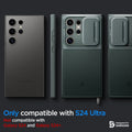 ACS07314 - Galaxy S24 Ultra Case Optik Armor in Abyss Green showing the compatibility only with S24 Ultra. Not compatible with Galaxy S24 and Galaxy S24+
