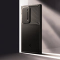 ACS07313 - Galaxy S24 Ultra Case Optik Armor in Black showing the back and partial side