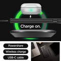 ACS07313 - Galaxy S24 Ultra Case Optik Armor in Black showing the powershare, wireless charge and USB-C cable