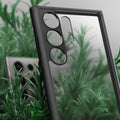 ACS07296 - Galaxy S24 Ultra Case Ultra Hybrid in Frost Black  showing clear case on the back.