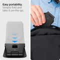 AMP02780 - S311 Charger Stand in black showing the easy portability. Simply fold and take it on-the-go