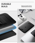 AFA10405 - MagSafe Card Holder Slim Fold (MagFit) | S314-1 in Black showing durable build. minimal yet durable profile to withstand daily use and carry
