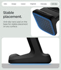 AMP11999 - Fitbit Air Night Stand | S356 in Black showing the bottom anti-slip pad and side profile of the charging stand