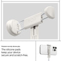 AMP09337 - Tripod Selfie Stick S541W in Dune Beige showing the premium non-slip silicone grip. The silicone pads keep your device secure and scratch-free