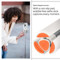 AMP09337 - Tripod Selfie Stick S541W in Dune Beige showing the stable triangular structure. With a non-slip pad, wobble-free selfie stick captures every moment