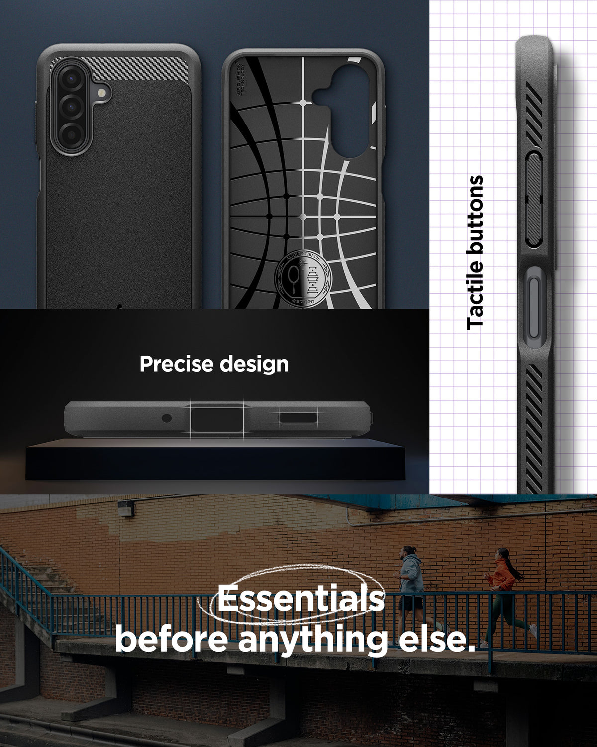 ACS09844 - Galaxy A 17 5G Rugged armor showing the precision design and tactile buttons