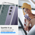 ACS07345 - Galaxy S24 Case Liquid Crystal Glitter in Crystal Quartz sparkle it up. long lasting clarity with accents of glitter adds unique flair to your galaxy.