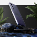 ACS07323 - Galaxy S24 Plus Case Liquid Crystal in Crystal showing back above the rock.