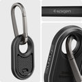 ACS06271 - Galaxy SmartTag 2 Case Rugged Armor in matte black showing front and back with carabiner.
