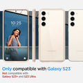 ACS06086 - Galaxy S23 Case Ultra Hybrid in sand beige only compatible with S23 not compatible with galaxy s23 + and s23 ultra.