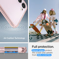 ACS06087 - Galaxy S23 Case Ultra Hybrid in rose crystal full protection. raised edges protect the screen and camera from daily scratches. Aircushion technology.