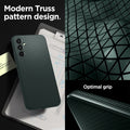 ACS06105 - Galaxy A34 5G Liquid Air in Abyss Green modern truss pattern design. Optimal grip.