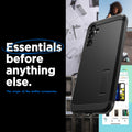 ACS05882 - Galaxy A34 5G Case Tough Armor in Black showing the back, partial side and bottom