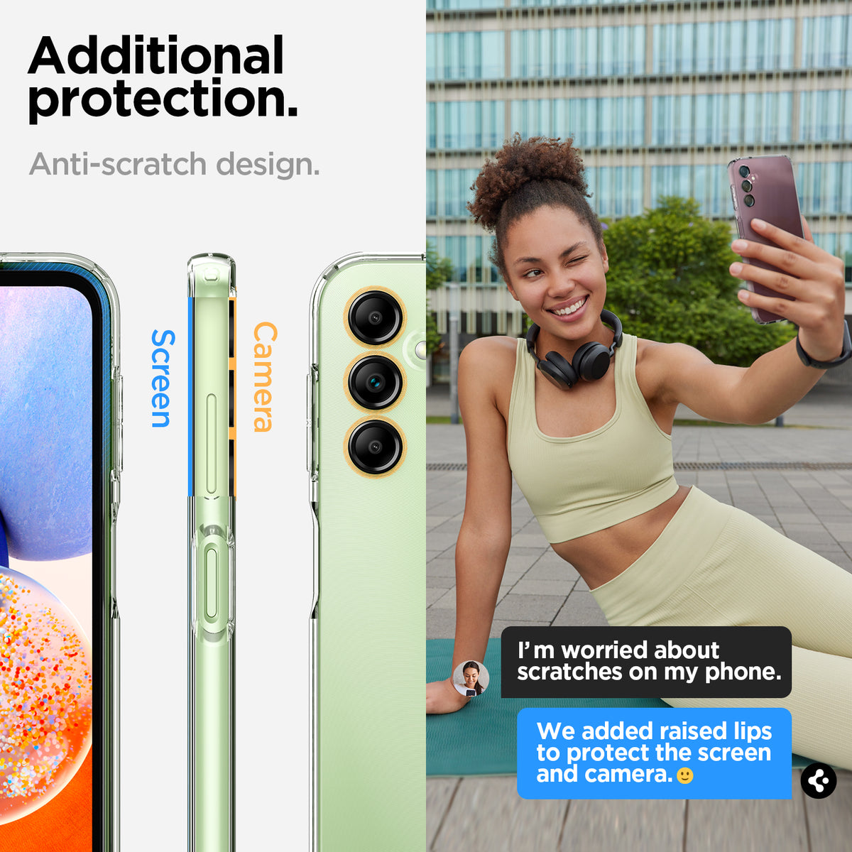 ACS05849 - Galaxy A14 5G (NA) Case Liquid Crystal in Crystal Clear additional protection. Anti scratch design.