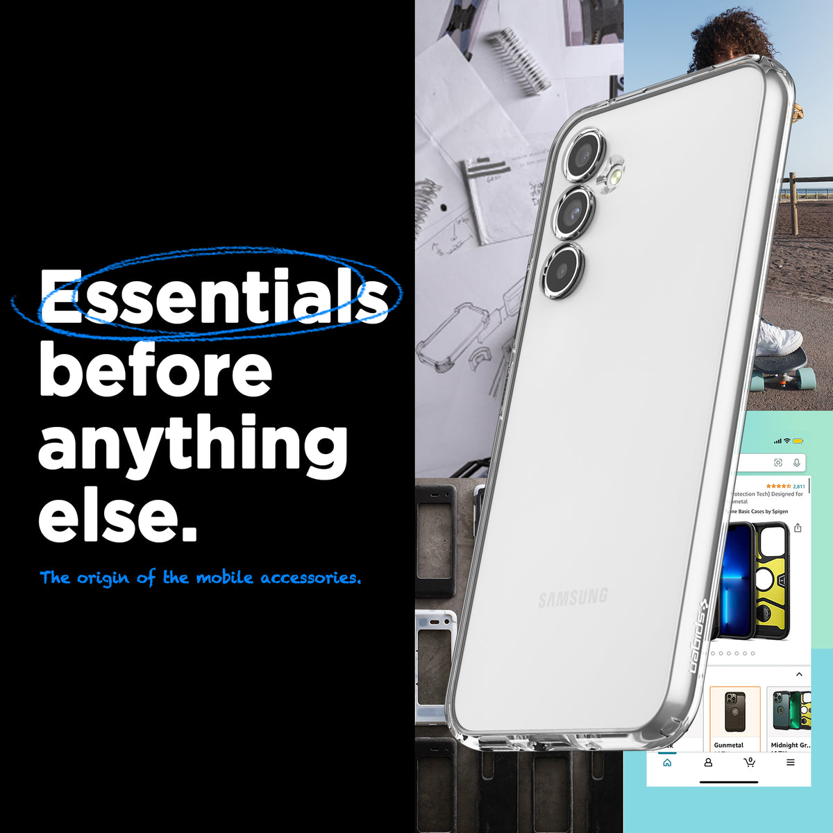 ACS05889 - Galaxy A54 5G Case Liquid Crystal in Crystal Clear essentials before anything else. The origin of the mobile accessories.