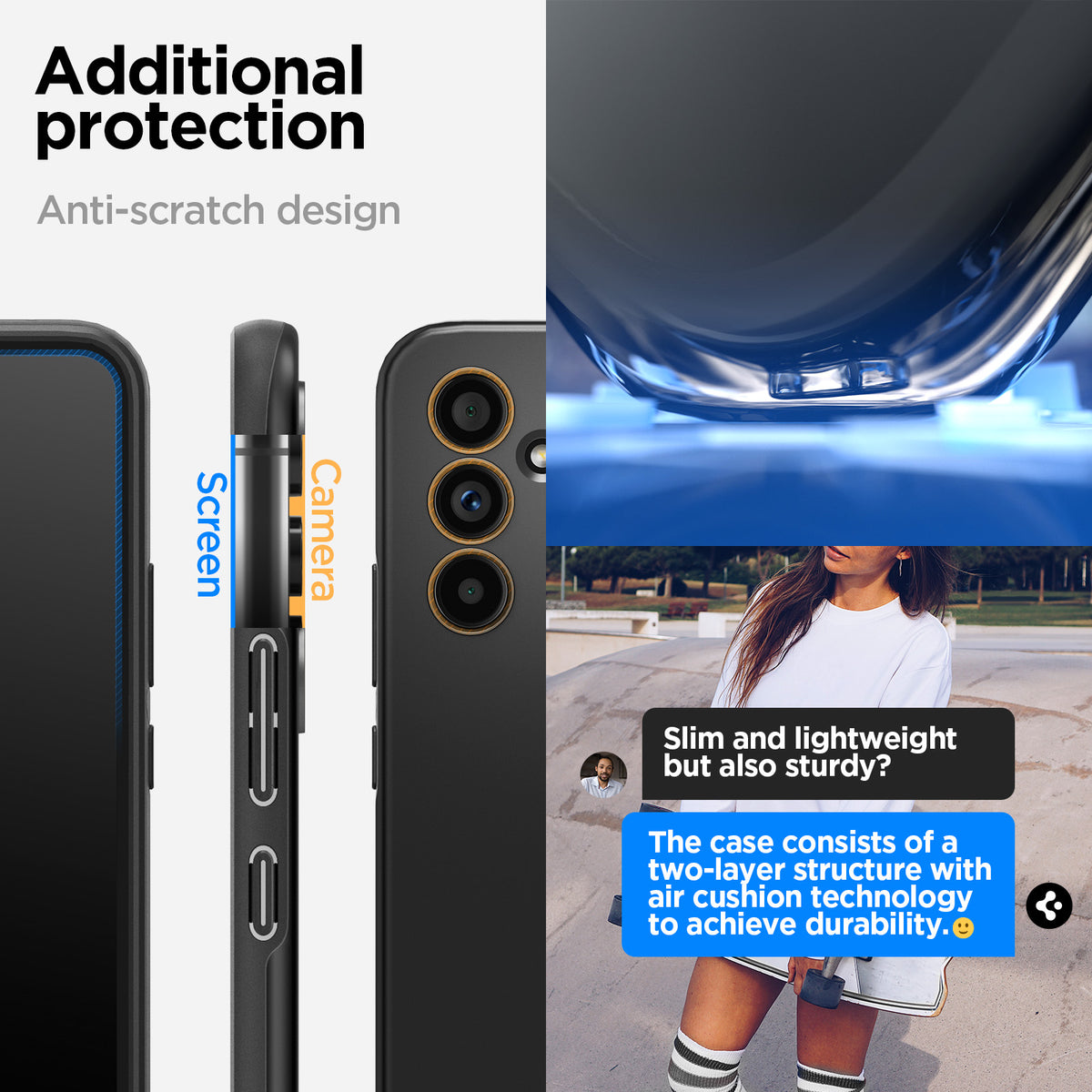 ACS05883 - Galaxy A54 5G Case Thin Fit in Black  additional protection. Anti scratch design. Daily protection.