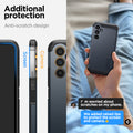 ACS05884 - Galaxy A54 5G Case Tough Armor in Metal Slate showing the additional protection. Anti scratch design