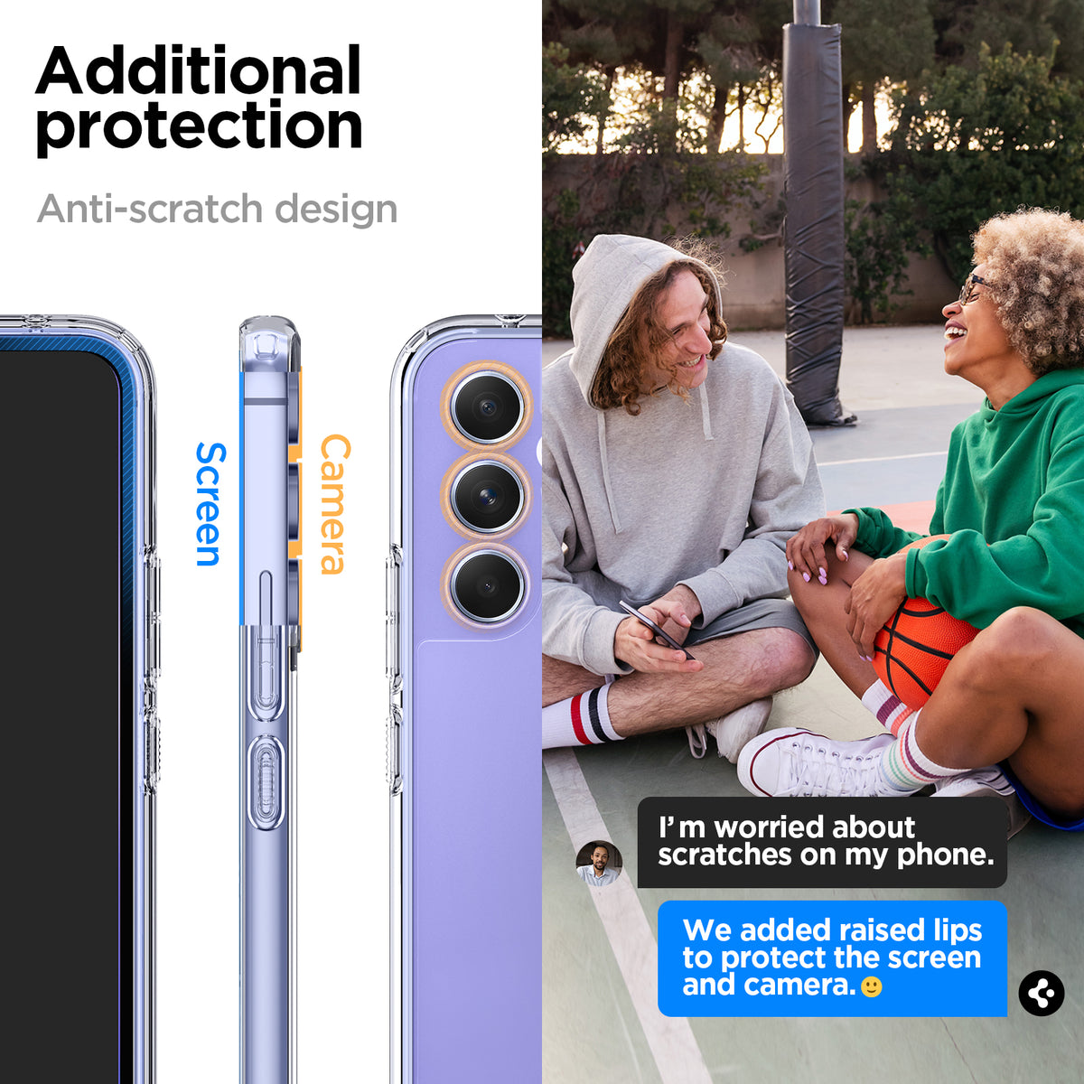 ACS05886 - Galaxy A54 5G Case Ultra Hybrid in Crystal Clear additional protection. Anti scratch design.