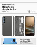 ACS08980 - Galaxy S25 Plus Case Liquid Air in Marble Gray showing the compatibility. Only compatible with Galaxy S25+ and not compatible with Galaxy S25 and Galaxy S25 Ultra