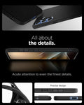 ACS08979 - Galaxy S25 Plus Case Liquid Air in Matte Black showing the details. Acute attention to even the finest details. Precise design