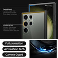 ACS05618 - Galaxy S23 Ultra Case Ultra Hybrid in black  raised bezel added depth that protects the screen from daily scratches. camera guard protect the camera against drops and scratches from daily life. full protection. air cushion tech. camera guard. 