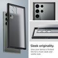 ACS05619 - Galaxy S23 Ultra Case Ultra Hybrid in frost black  sleek originality. Give your device a frosted tint for a more sleek and subtle look.