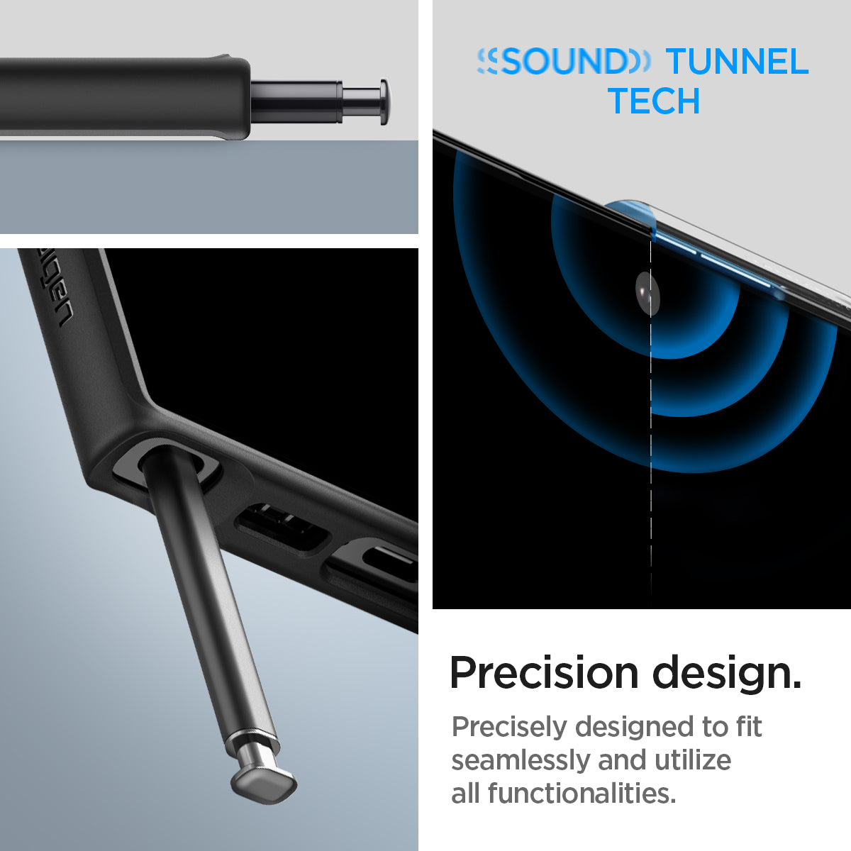 ACS05619 - Galaxy S23 Ultra Case Ultra Hybrid in frost black precision design. precisely designed to fit seamlessly and utilize all functionalities.