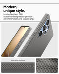 ACS08954 - Galaxy S25 Ultra Case Liquid Air in Marble Gray showing the modern unique style. Matte-finished TPU material designed to provide a comfortable and secure grip. Non-skid surfaces