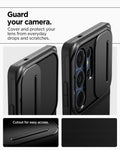 ACS08969 - Galaxy S25 Ultra Case Optik Armor in Black guard your camera. cover and protect your lens from everyday drops and scratches. Cutout for easy access