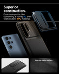 ACS08969 - Galaxy S25 Ultra Case Optik Armor in Black superior construction. Dual-layer protection combining a sturdy PC shell with resilient TPU material.